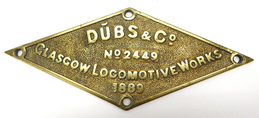 Dubs & Co. Locomotive Plate