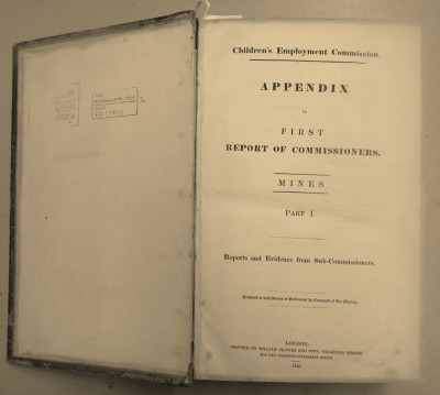Children's Employment Commission. Appendix to the First Report of Commissioners. Mines. 1842 image