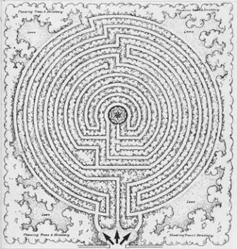 Plan of the New Harmony maze of 1939
