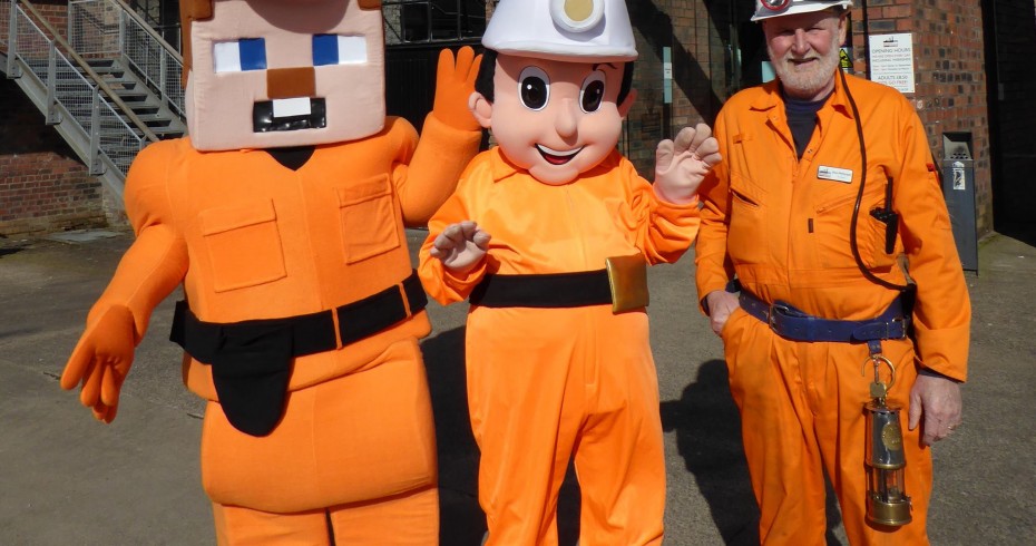 three miners at the mining museum