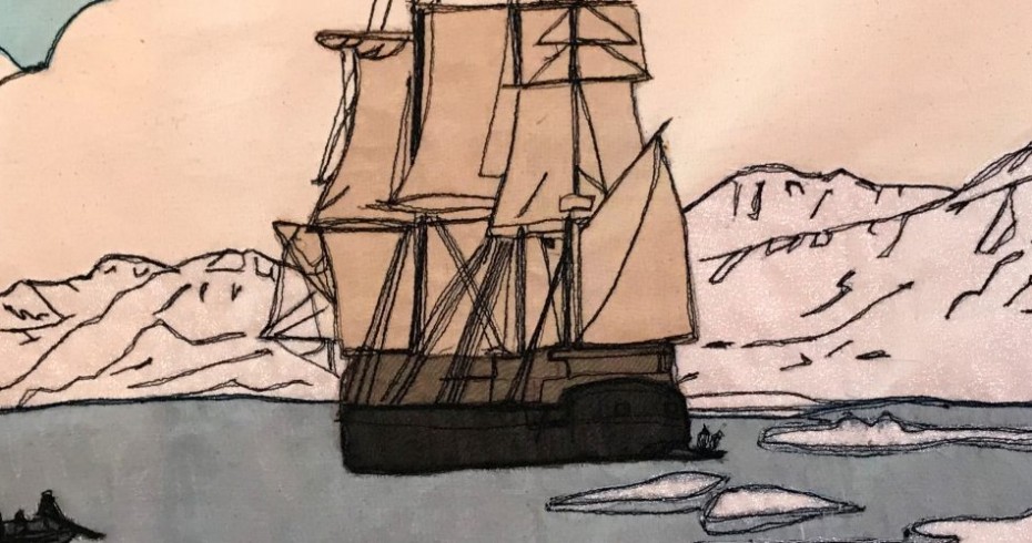 arctic whaling textile image arctic whaling textile image