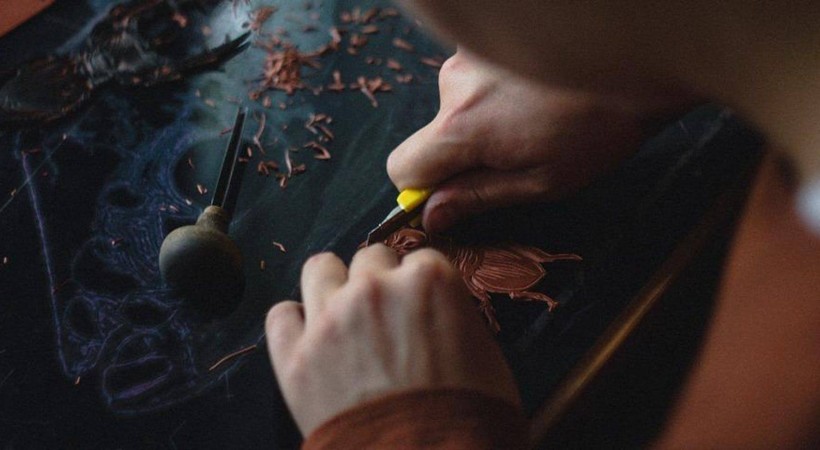 Lively Lino Printing image