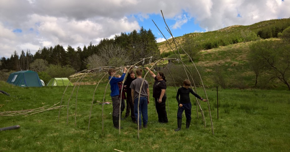 building the bowcamp at auchindrain