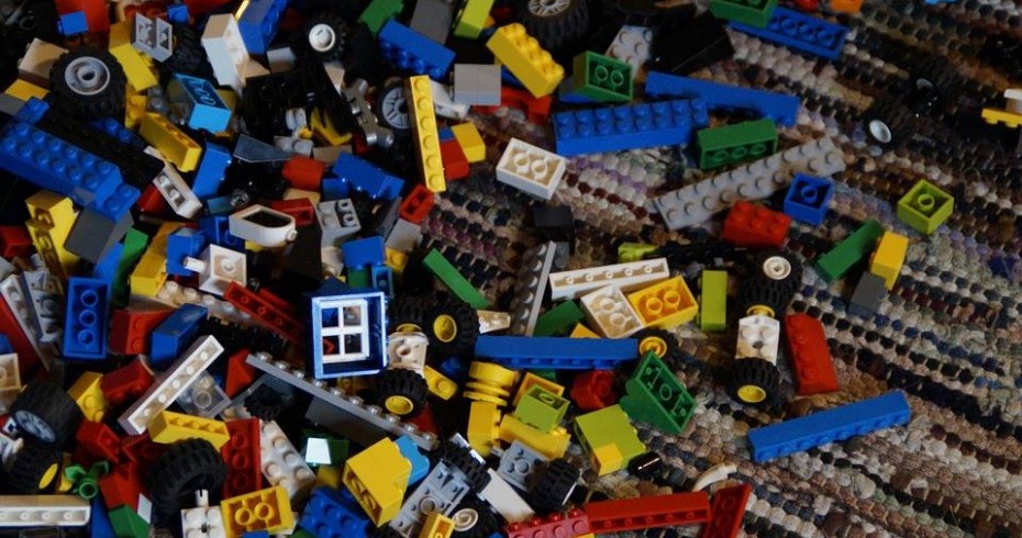 image showing pieces of lego on a rug