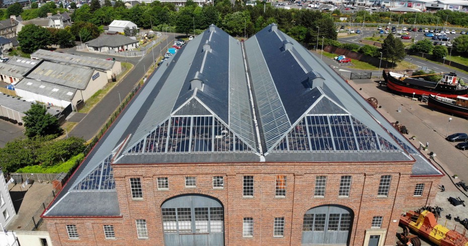 drone image of the linthouse in irvine