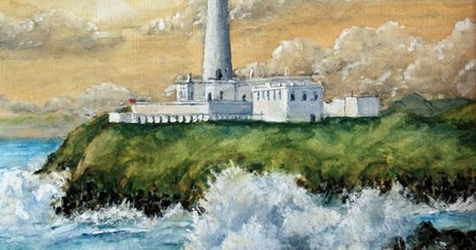 painting from exhibition of a lighthouse