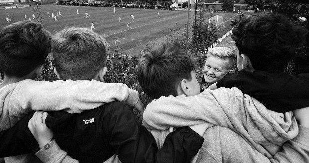 children at a football match