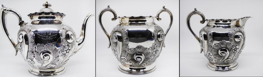 silver-plated teaset