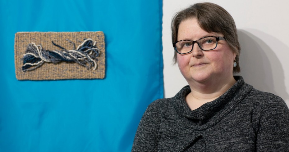 katie russell with piece of artwork katie russell with piece of artwork