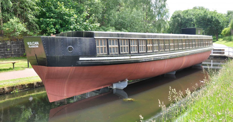 vulcan ship on monkland canal at sumerlee museum vulcan ship on monkland canal at sumerlee museum