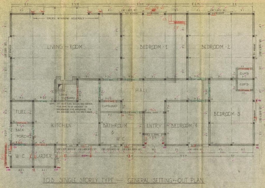 Original floor plan of Auchindrain's Colt House 
