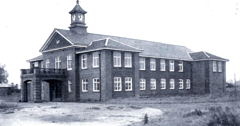 historic image of mossband clock in situ