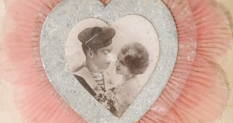 valentine's card on display at devil's porridge museum