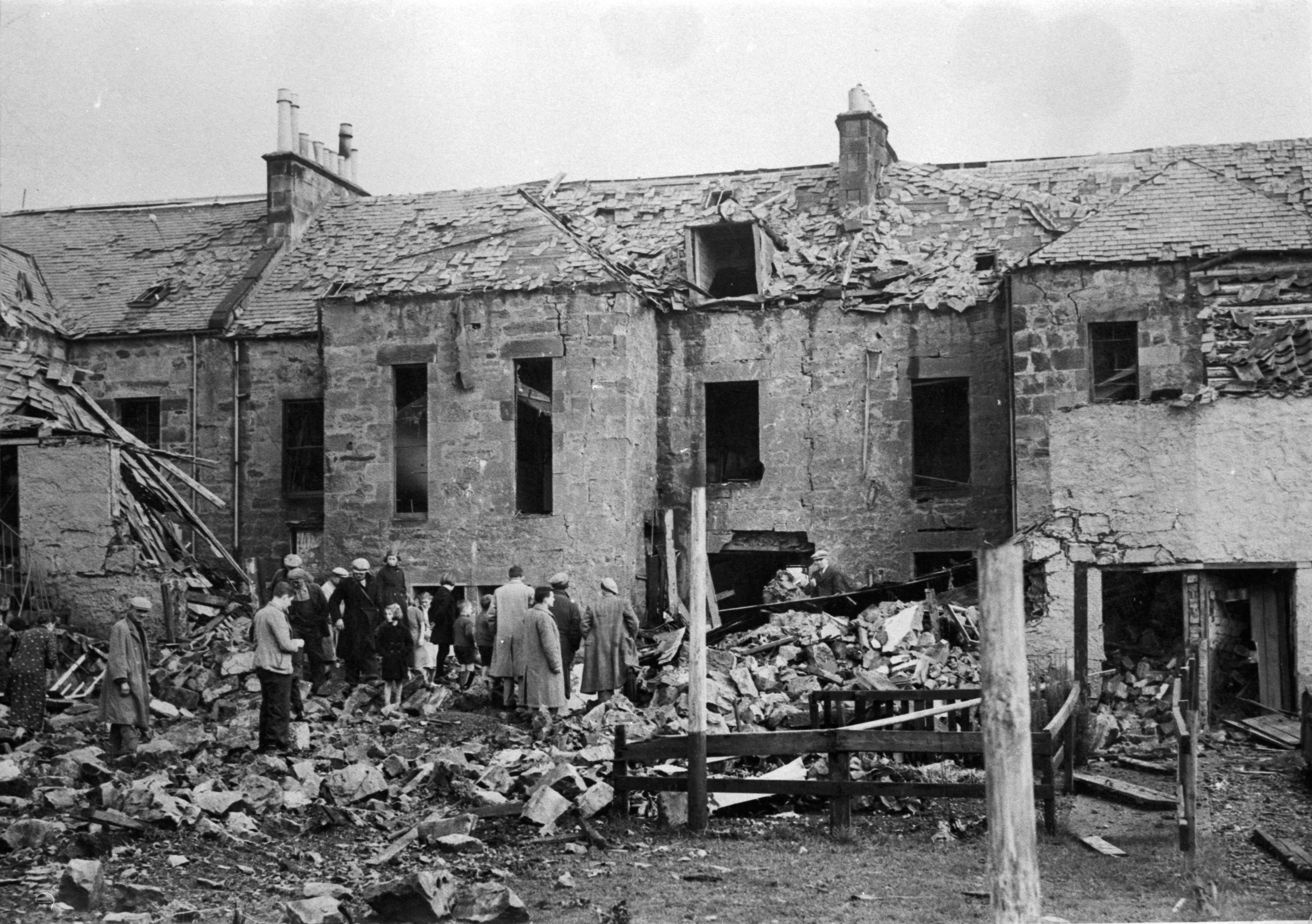 Photograph of Bomb Damage on Rodger Street, Cellardyke image
