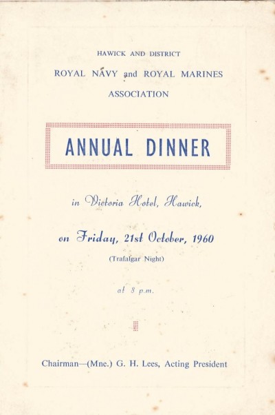 Booklet for the Naval and Royal Marines Association Annual Dinner image