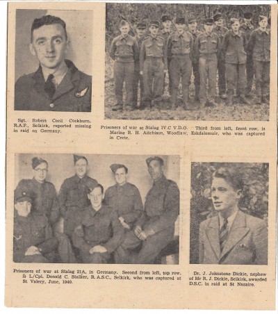 Newspaper Cutting of Robert Aitchison as POW image