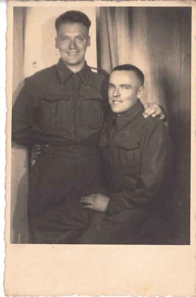 Photograph of two soldiers  image