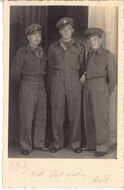 Photograph of three soldiers  image