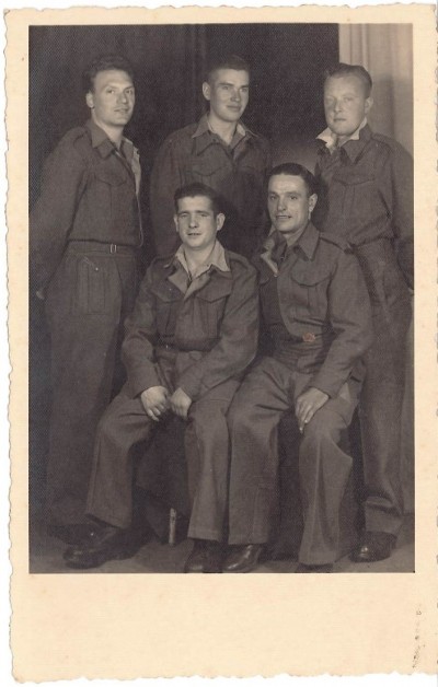 Photograph of five soldiers image