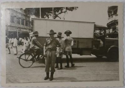 Photograph of a soldier in a road image